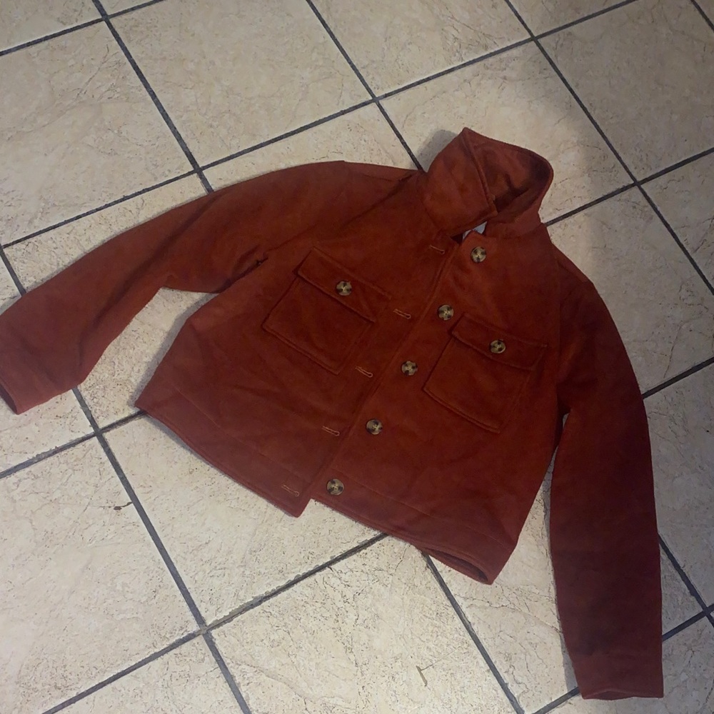 Avec Les Filles Terracotta Rust Color Jacket